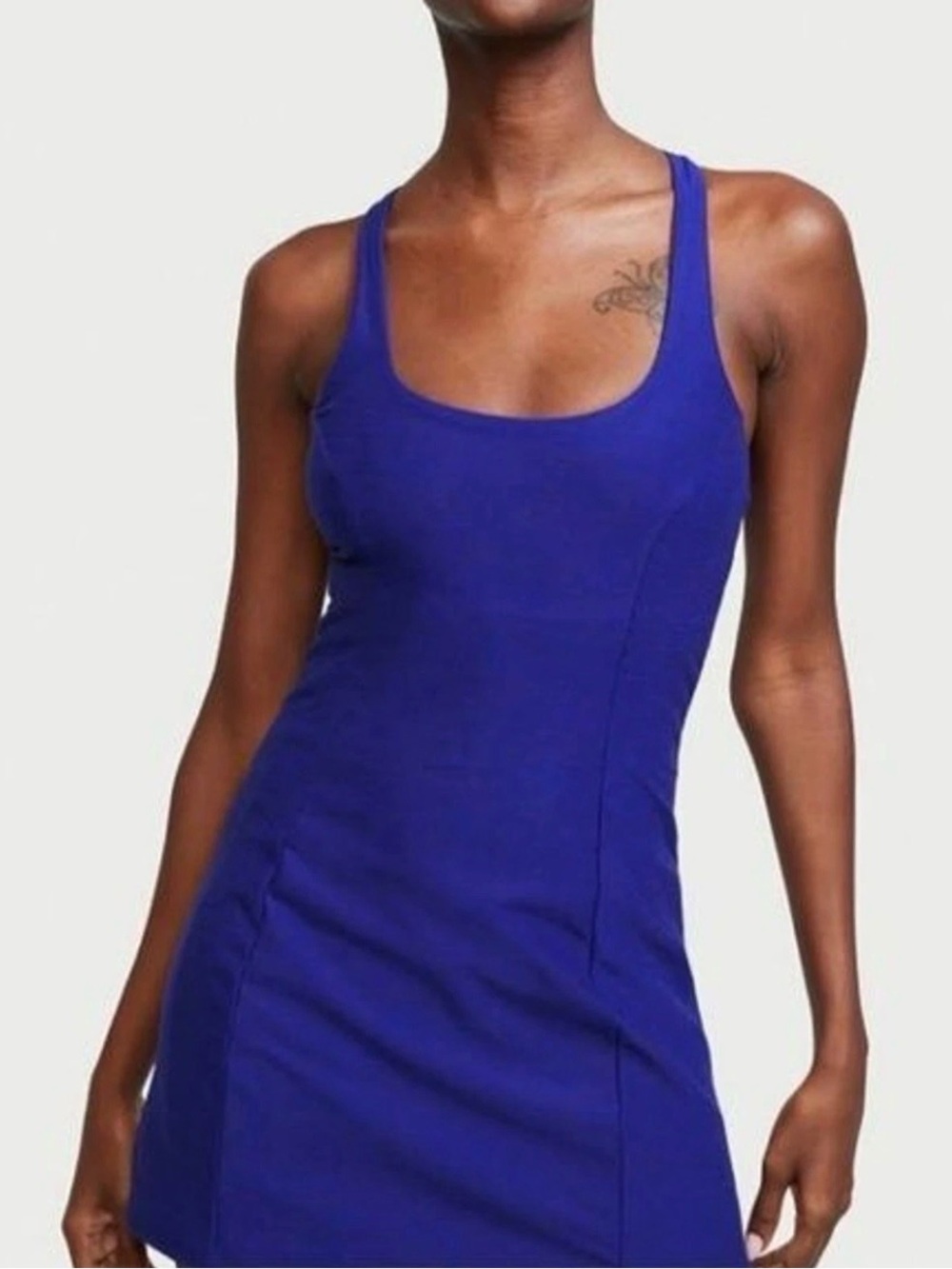 Victoria’s Secret On Point Bodycon Athletic Dress M Blue Built In Shorts